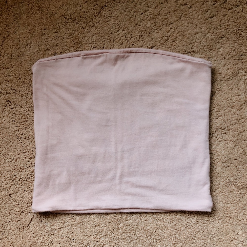 brandy melville tube top light pink